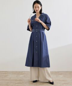 ROPE' / ロペ ミニ丈・ひざ丈ワンピース | 【洗える】シャツワンピース（無地・ストライプ）