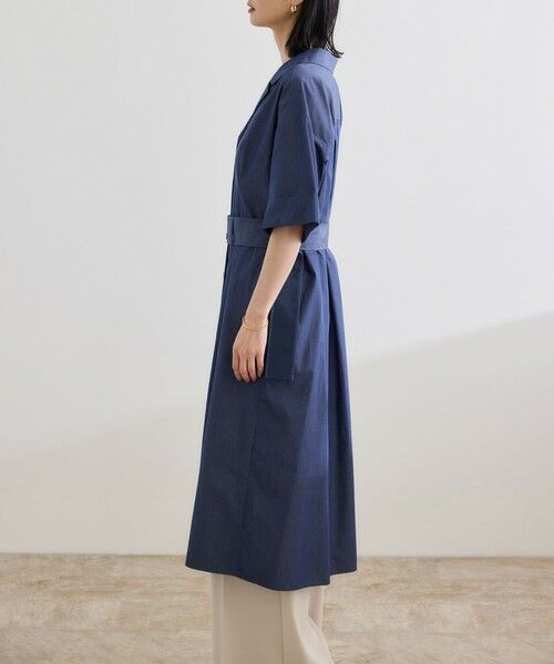 ROPE' / ロペ ミニ丈・ひざ丈ワンピース | 【洗える】シャツワンピース（無地・ストライプ） | 詳細15