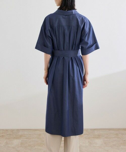 ROPE' / ロペ ミニ丈・ひざ丈ワンピース | 【洗える】シャツワンピース（無地・ストライプ） | 詳細16