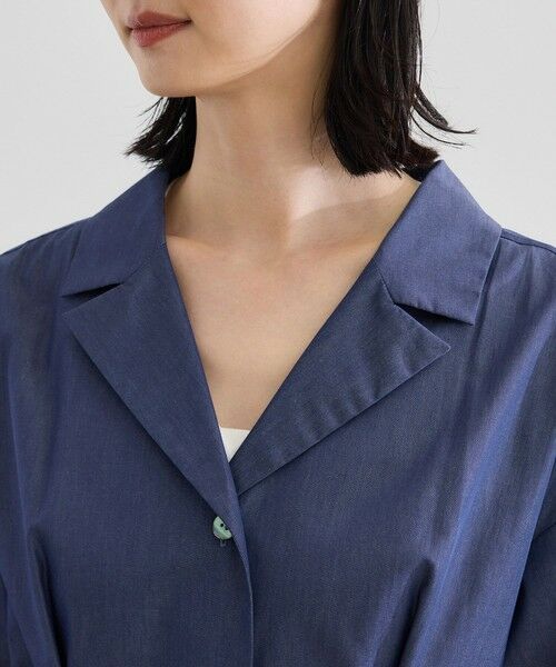 ROPE' / ロペ ミニ丈・ひざ丈ワンピース | 【洗える】シャツワンピース（無地・ストライプ） | 詳細17