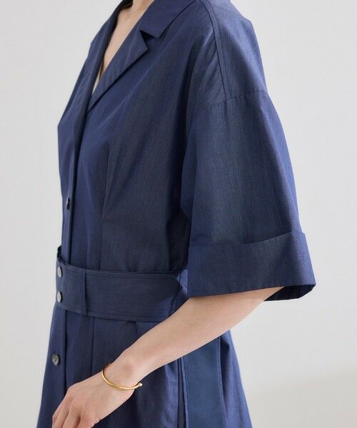 ROPE' / ロペ ミニ丈・ひざ丈ワンピース | 【洗える】シャツワンピース（無地・ストライプ） | 詳細19