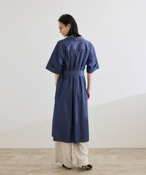 ROPE' / ロペ ミニ丈・ひざ丈ワンピース | 【洗える】シャツワンピース（無地・ストライプ） | 詳細2