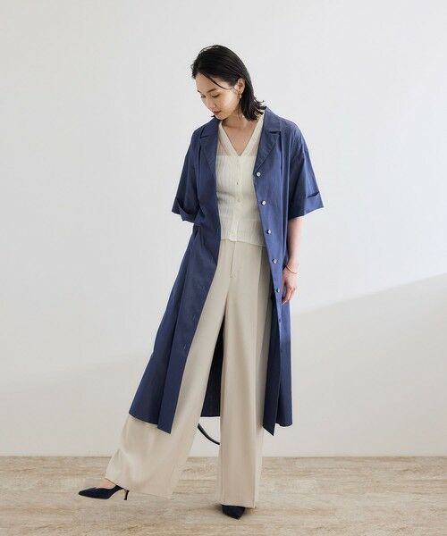 ROPE' / ロペ ミニ丈・ひざ丈ワンピース | 【洗える】シャツワンピース（無地・ストライプ） | 詳細8