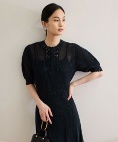 ROPE' / ロペ ロング・マキシ丈ワンピース | クロシェニットワンピース/洗える