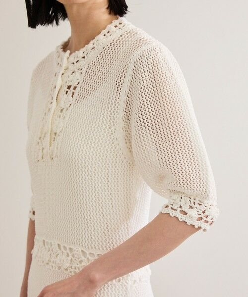 ROPE' / ロペ ロング・マキシ丈ワンピース | クロシェニットワンピース/洗える | 詳細13