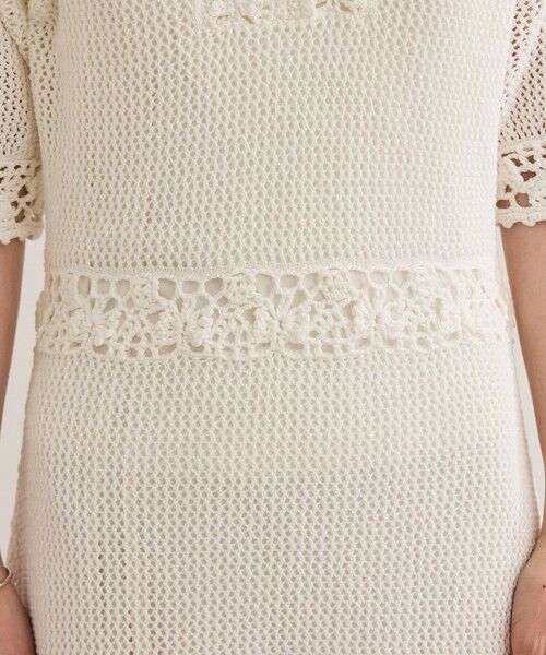 ROPE' / ロペ ロング・マキシ丈ワンピース | クロシェニットワンピース/洗える | 詳細14