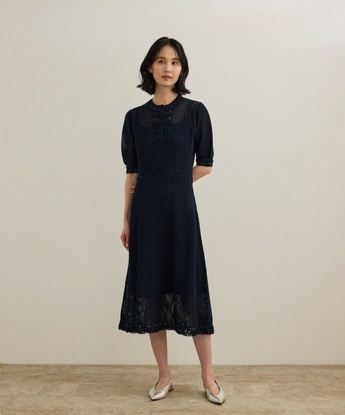 ROPE' / ロペ ロング・マキシ丈ワンピース | クロシェニットワンピース/洗える | 詳細18