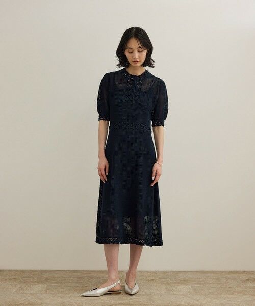 ROPE' / ロペ ロング・マキシ丈ワンピース | クロシェニットワンピース/洗える | 詳細19