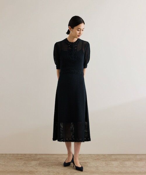 ROPE' / ロペ ロング・マキシ丈ワンピース | クロシェニットワンピース/洗える | 詳細2