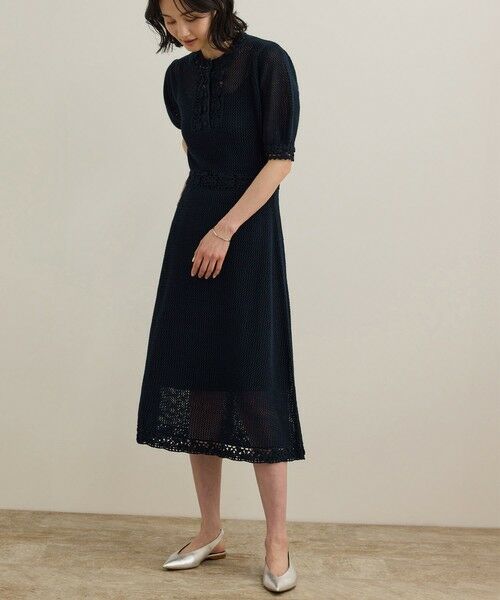 ROPE' / ロペ ロング・マキシ丈ワンピース | クロシェニットワンピース/洗える | 詳細20