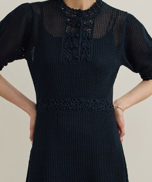 ROPE' / ロペ ロング・マキシ丈ワンピース | クロシェニットワンピース/洗える | 詳細4