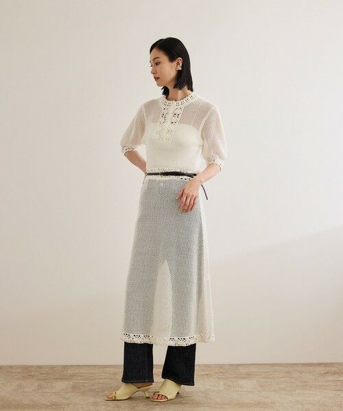 ROPE' / ロペ ロング・マキシ丈ワンピース | クロシェニットワンピース/洗える | 詳細8