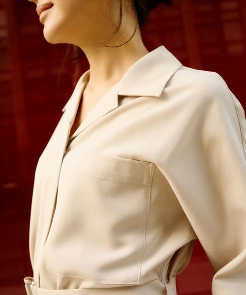 ROPE' / ロペ ロング・マキシ丈ワンピース | 【洗える】サファリシャツワンピース | 詳細3