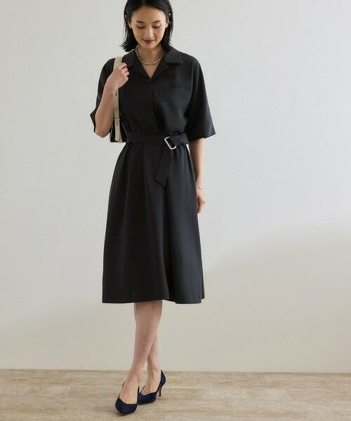 ROPE'/ロペ 【洗える】サファリシャツワンピース ネイビー(40) 36 ROPE'/ロペ 【洗える】サファリシャツワンピース ネイビー(40) 36
