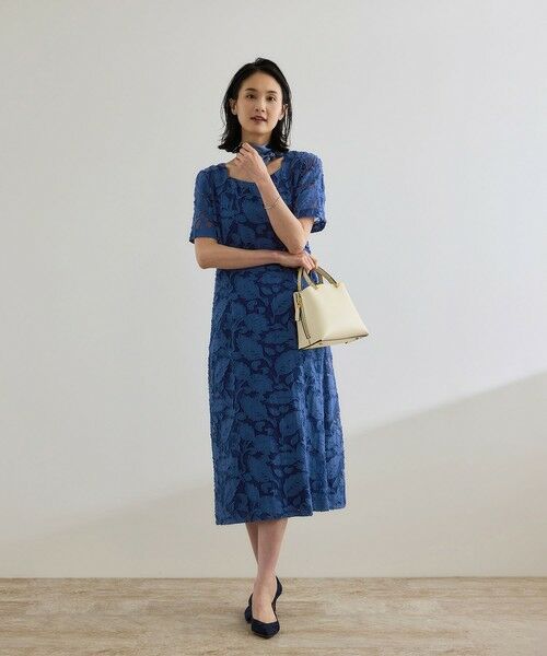 ROPE' / ロペ ロング・マキシ丈ワンピース | 【洗える】スクエアーネックワンピース（ジャガード/サッカー素材） | 詳細10