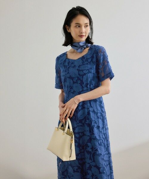 ROPE' / ロペ ロング・マキシ丈ワンピース | 【洗える】スクエアーネックワンピース（ジャガード/サッカー素材） | 詳細11