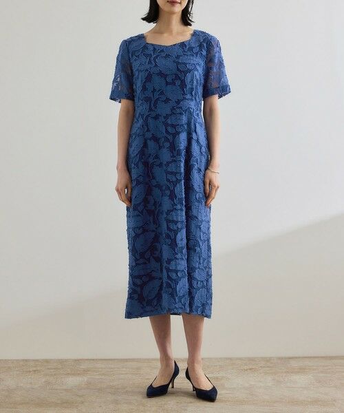 ROPE' / ロペ ロング・マキシ丈ワンピース | 【洗える】スクエアーネックワンピース（ジャガード/サッカー素材） | 詳細13