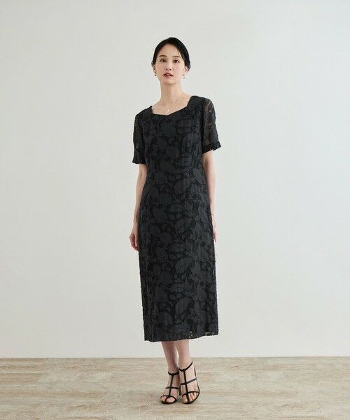 ROPE' / ロペ ロング・マキシ丈ワンピース | 【洗える】スクエアーネックワンピース（ジャガード/サッカー素材） | 詳細28