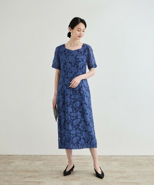 ROPE' / ロペ ロング・マキシ丈ワンピース | 【洗える】スクエアーネックワンピース（ジャガード/サッカー素材） | 詳細5