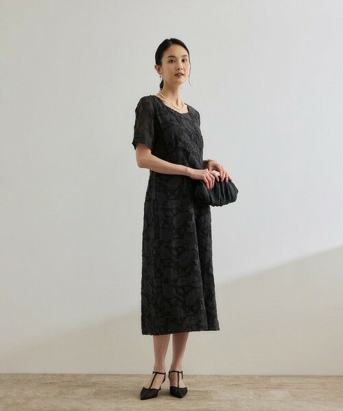 ROPE' / ロペ ロング・マキシ丈ワンピース | 【洗える】スクエアーネックワンピース（ジャガード/サッカー素材） | 詳細9