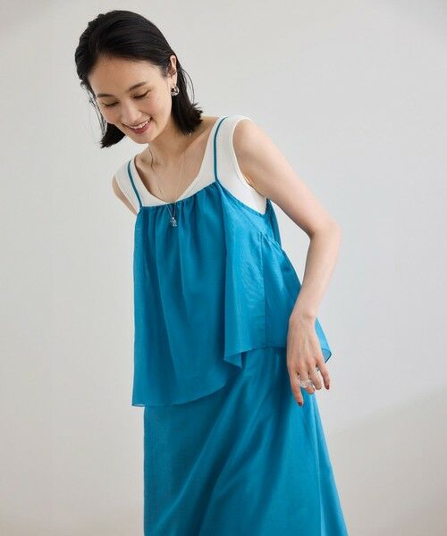 ROPE' / ロペ ロング・マキシ丈ワンピース | コットンシルクワンピース/洗える | 詳細1