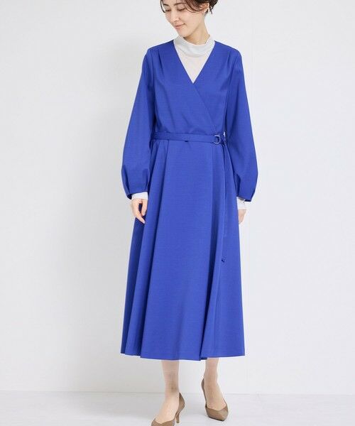 ROPE'/ロペ タックフレアステッチワンピース ブルー系(45) 36 ROPE'/ロペ タックフレアステッチワンピース ブルー系(45) 36