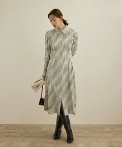 ROPE' / ロペ ロング・マキシ丈ワンピース | 【洗える】キカプリントシャツシェイプワンピース