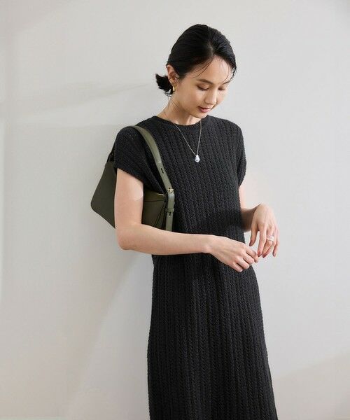 ROPE' / ロペ ドレス | 【COOHEM（コーヘン）】SHADOW STRIPE KNIT ONE-PIECE【WEB・一部店舗限定】【一部別注カラー】/洗える | 詳細1