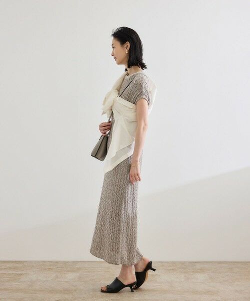 ROPE' / ロペ ドレス | 【COOHEM（コーヘン）】SHADOW STRIPE KNIT ONE-PIECE【WEB・一部店舗限定】【一部別注カラー】/洗える | 詳細4