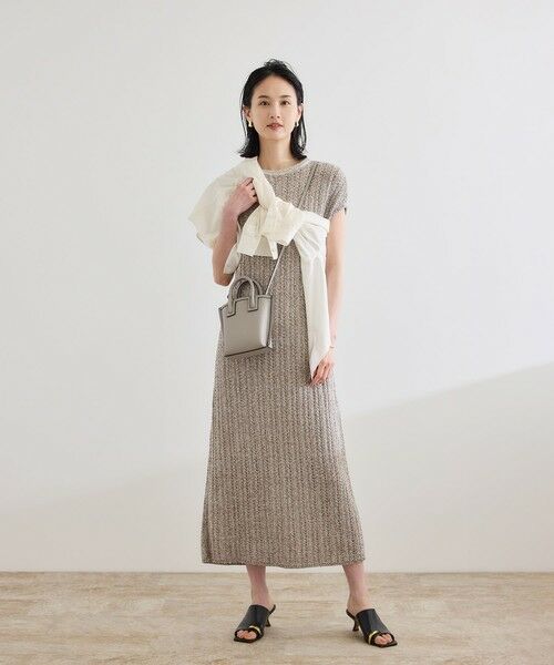 ROPE' / ロペ ドレス | 【COOHEM（コーヘン）】SHADOW STRIPE KNIT ONE-PIECE【WEB・一部店舗限定】【一部別注カラー】/洗える | 詳細5