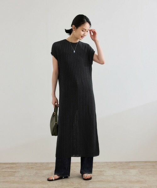 ROPE' / ロペ ドレス | 【COOHEM（コーヘン）】SHADOW STRIPE KNIT ONE-PIECE【WEB・一部店舗限定】【一部別注カラー】/洗える | 詳細7