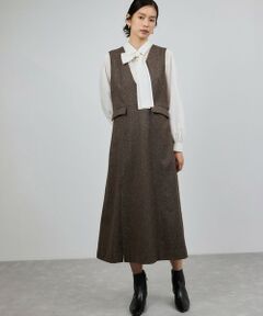 ROPE' / ロペ ロング・マキシ丈ワンピース | スノーツイードジャンパースカート/イージーケア