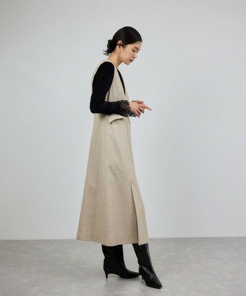 ROPE' / ロペ ロング・マキシ丈ワンピース | スノーツイードジャンパースカート/イージーケア | 詳細7