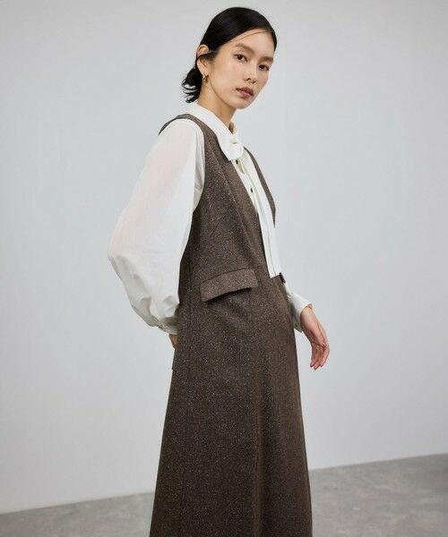 ROPE' / ロペ ロング・マキシ丈ワンピース | スノーツイードジャンパースカート/イージーケア | 詳細9