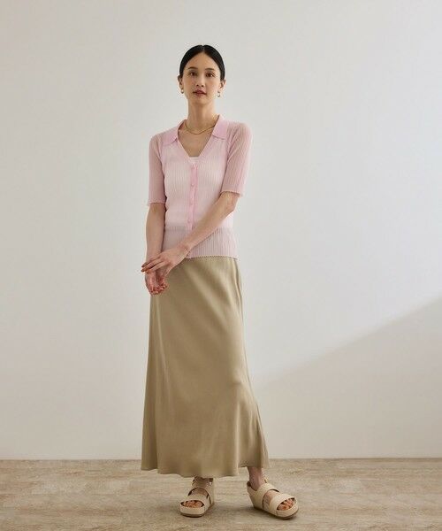 ROPE' / ロペ タンクトップ | 【WEB・一部店舗限定】【接触冷感/UVカット】チュールコンビテレコタンクトップ | 詳細3