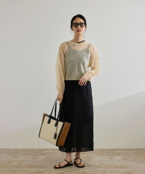 ROPE' / ロペ キャミソール・チューブトップ | 【WEB・一部店舗限定】【接触冷感/UVカット】前後2WAY チュールコンビアシメキャミソール | 詳細9