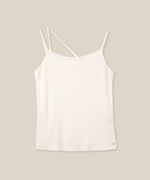 ROPE'/ロペ 【WEB・一部店舗限定】【接触冷感/UVカット】前後2WAY チュールコンビアシメキャミソール ホワイト(10) F ROPE'/ロペ 【WEB・一部店舗限定】【接触冷感/UVカット】前後2WAY チュールコンビアシメキャミソール ホワイト(10) F
