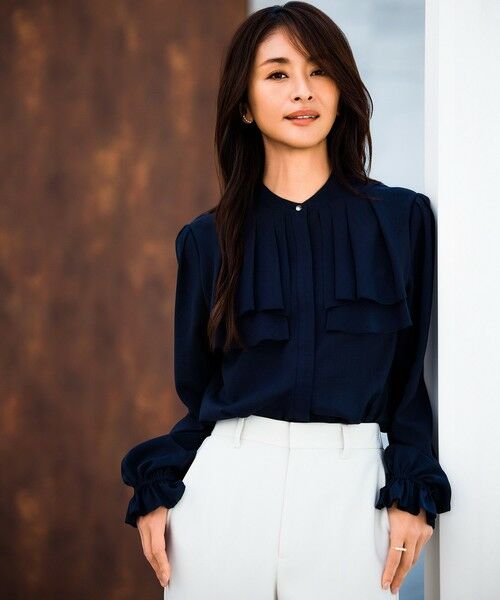 ROPE' / ロペ シャツ・ブラウス（半袖以外） | 【洗える】ダブルヨークギャザーブラウス | 詳細1