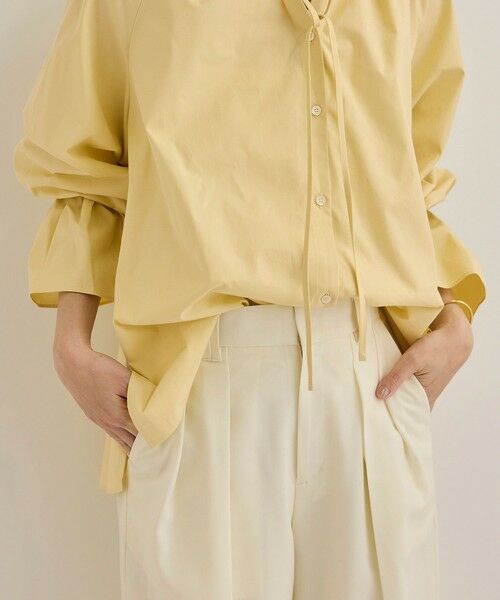 ROPE' / ロペ シャツ・ブラウス（半袖以外） | シルク混タイプライタースタンドフリルブラウス | 詳細10