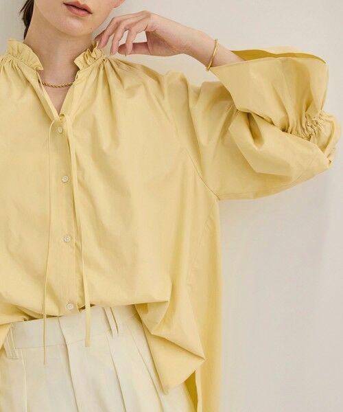 ROPE' / ロペ シャツ・ブラウス（半袖以外） | シルク混タイプライタースタンドフリルブラウス | 詳細12