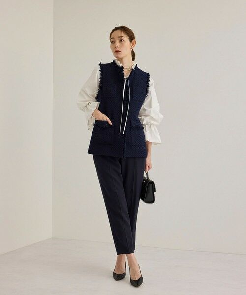 ROPE' / ロペ シャツ・ブラウス（半袖以外） | シルク混タイプライタースタンドフリルブラウス | 詳細13