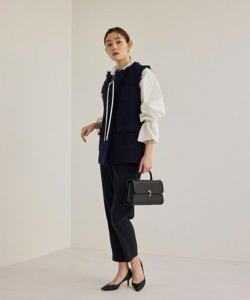 ROPE' / ロペ シャツ・ブラウス（半袖以外） | シルク混タイプライタースタンドフリルブラウス | 詳細14