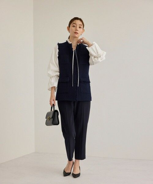 ROPE' / ロペ シャツ・ブラウス（半袖以外） | シルク混タイプライタースタンドフリルブラウス | 詳細15