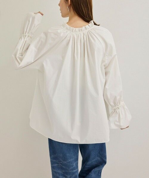 ROPE' / ロペ シャツ・ブラウス（半袖以外） | シルク混タイプライタースタンドフリルブラウス | 詳細18