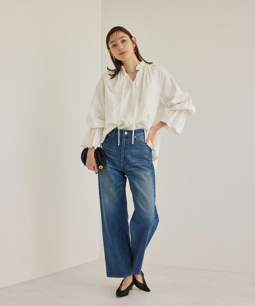 ROPE' / ロペ シャツ・ブラウス（半袖以外） | シルク混タイプライタースタンドフリルブラウス | 詳細2