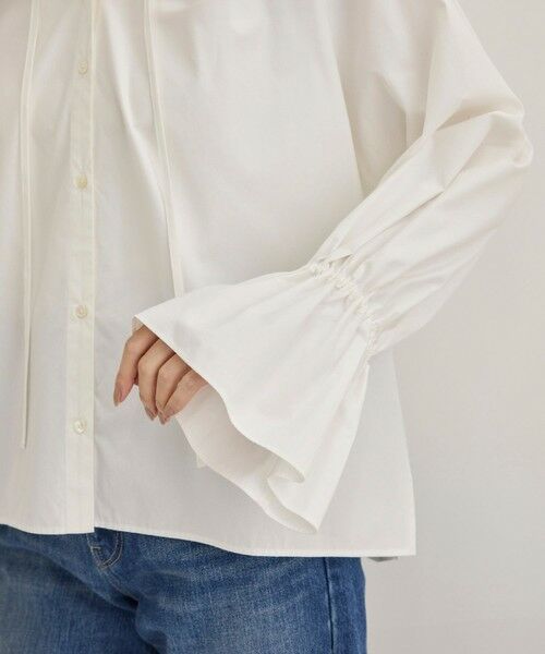 ROPE' / ロペ シャツ・ブラウス（半袖以外） | シルク混タイプライタースタンドフリルブラウス | 詳細21