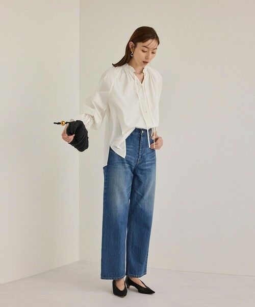 ROPE' / ロペ シャツ・ブラウス（半袖以外） | シルク混タイプライタースタンドフリルブラウス | 詳細25