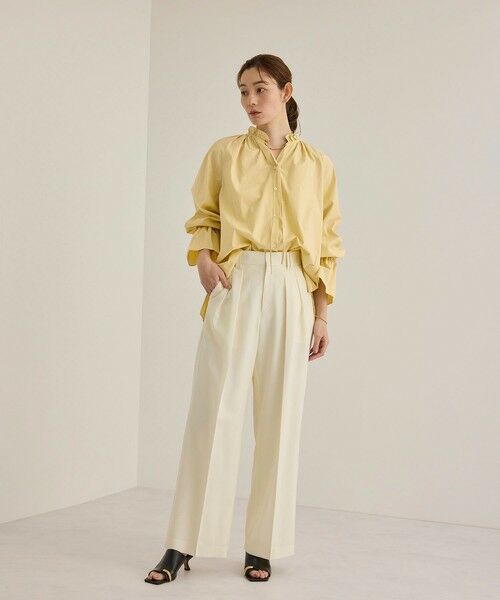 ROPE' / ロペ シャツ・ブラウス（半袖以外） | シルク混タイプライタースタンドフリルブラウス | 詳細7