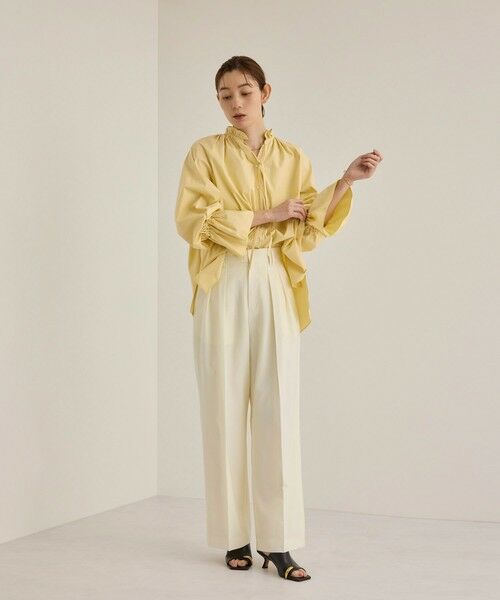 ROPE' / ロペ シャツ・ブラウス（半袖以外） | シルク混タイプライタースタンドフリルブラウス | 詳細8