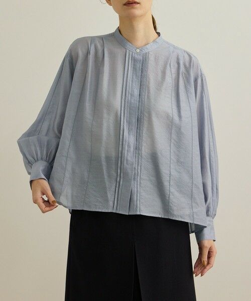 ROPE' / ロペ シャツ・ブラウス（半袖以外） | 【洗える】キュプラシルク パプスリーブシアーブラウス | 詳細12